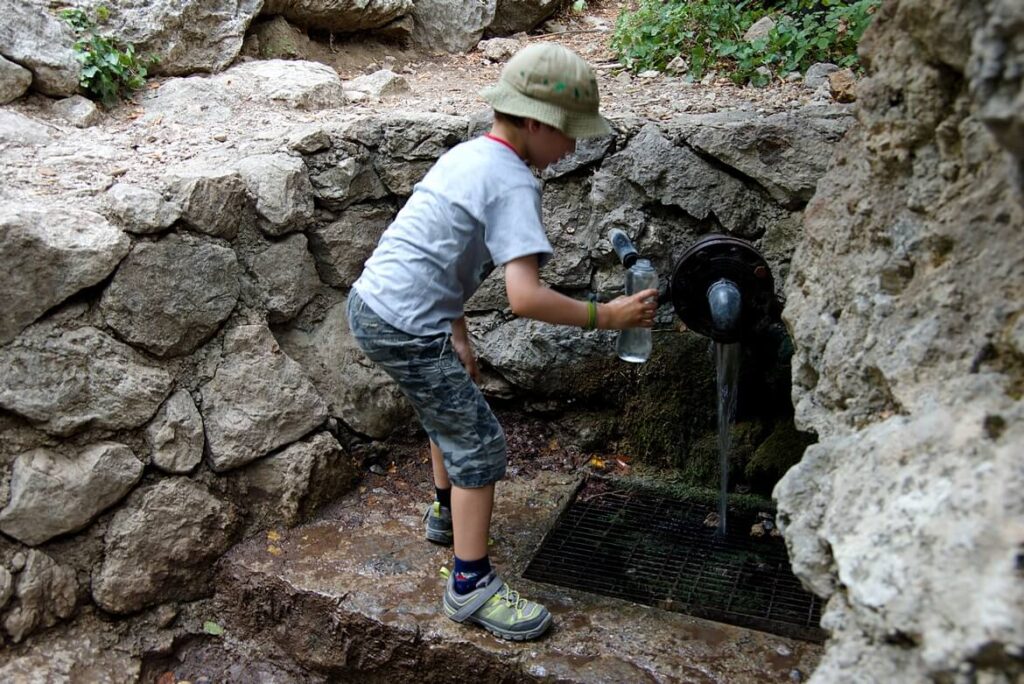 ujęcie wody pitnej w kanionie Wielka Paklenica